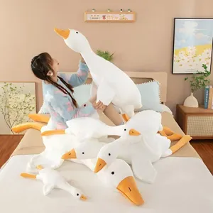 Cute Big Goose Plush Toy Stuffed Animal Soft Sleeping Pillow Cartoon Duck Doll Comforter Gift For Kids