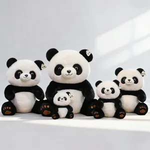 Set peluche panda di simulazione carino bambola animale morbida cuscino arredo