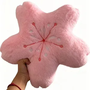 Cuscino in peluche di fiori di ciliegio rosa morbido cuscino floreale divano ufficio regalo