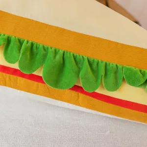 Plush sandwich pillow toy soft cute stuffed food cushion for bed sofa bedroom decor