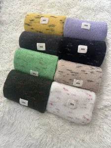 Cozy thick knit winter scarf set in multiple colors, soft wool cashmere blend, warm neck wrap.