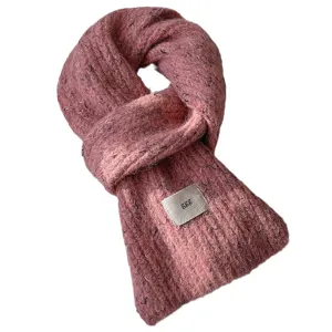 Bufanda de invierno de punto rosa para mujer acogedora suave cálida calentador cuello