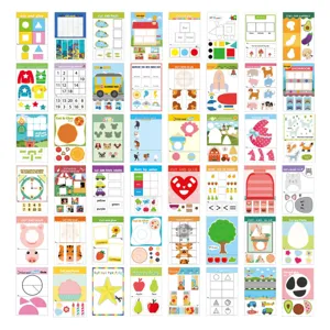 Kids craft kit paper cutting activity book DIY pasting materials kindergarten educational toys