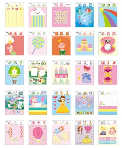Children scissor skills craft book kit toddler focus training princess paper cutting art pages