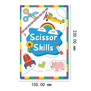 Kids paper cutting book kindergarten DIY craft learning activity book for early education.
