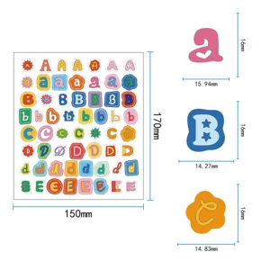 Colorful cartoon alphabet stickers waterproof DIY journaling and craft decoration sheets