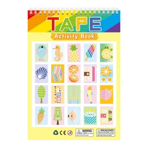 Children tape sticker book DIY craft set educational early education activity book details.