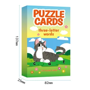 Kinder Drei-Buchstaben-Wörter Puzzle Lernkarten Set pädagogisches englisches Lernspielzeug.