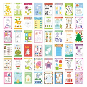 Detailed view of kids paper cutting book, featuring fun activity pages, mazes, and craft games.