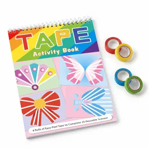 Children tape activity book set with colorful rolls, ideal for kids DIY craft and early education.