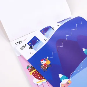 Christmas paper cutting activity book for kids fine motor skills early learning 4-6y