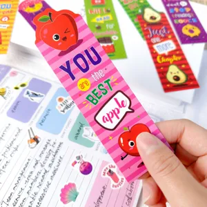 Cute cartoon fruit bookmark paper stationery kids reading page marker gift school supplies