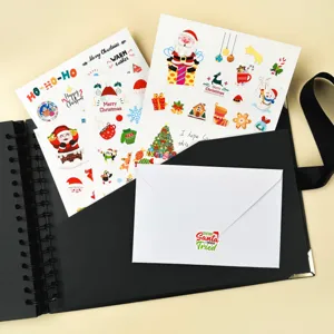 Christmas stickers set children cartoon scrapbooking decorative cards festive party supplies