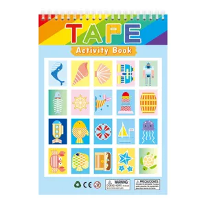 Kids tape activity book sticker DIY craft set educational learning toy for toddlers.