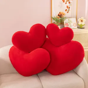 Cuscino di Peluche a Forma di Cuore Rosso Morbido Cuscino Decorativo per Divano Letto Matrimonio San Valentino Regalo Cuscino Romantico Con Imbottitura in Cotone PP