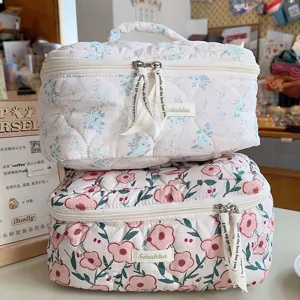 Trousse de toilette matelassee grande capacite voyage sac de rangement maquillage vue principale