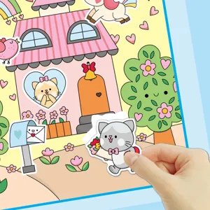 Kinder Quiet Book Aufkleber Spielzeug Set, pädagogisches interaktives Puzzlespiel für Kleinkinder.