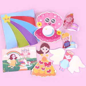 Kids scissor skills craft book paper cutout set DIY handmade toy detailed components