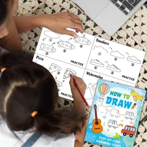 Children drawing book step by step learning guide for kids early education painting activity.