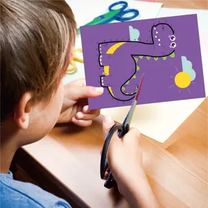 Kids craft kit DIY paper cutting activity book for toddlers early education fun learning toy.