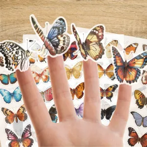 Vintage butterfly waterproof decorative stickers aesthetic scrapbooking supplies.