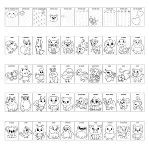 Pages de livre d'activités de découpage pour enfants avec des animaux mignons et des lignes de tracé.