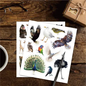 Animal sticker sheets decorative waterproof DIY stickers for luggage water bottle