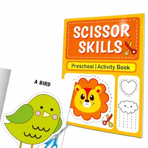 Livre de Découpage pour Enfants Thème Animal et Océan Livre d'Activité Éducatif DIY pour Enfants Apprentissage Préscolaire
