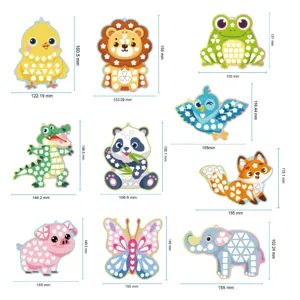Kids DIY mosaic sticker set crystal diamond painting educational handmade art craft animal toys