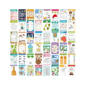 Kids craft kit activity book set for DIY paper cutting coloring and kindergarten learning.