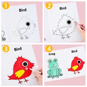 Kinder Punkt-zu-Punkt Malbuch, Tier Lern- und Zeichenbuch für frühe Bildung und Spaß.