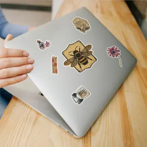 42pcs vintage botanical waterproof stickers aesthetic plant insect decal for laptop and luggage