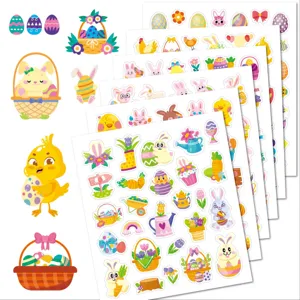 Cute Easter stickers waterproof vinyl decals for water bottles scrapbooking luggage decor 100pcs