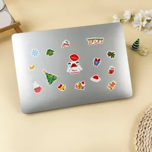 Christmas stickers waterproof cute cartoon decals for laptop scrapbooking holiday party decor