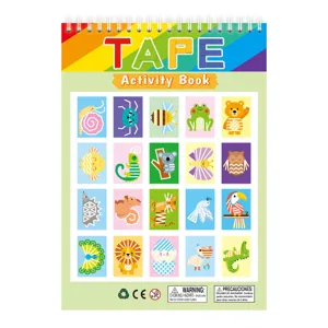 Kids tape activity book DIY craft puzzle early education sticker book for toddlers toys