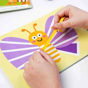 Kids tape sticker book DIY craft set for early educational learning and fun play.