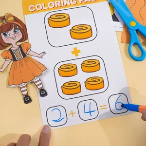 Kinder Sicherheitsschere und Malbuch Set Detailansicht zeigt kreativen Bastelspass und Spiel.