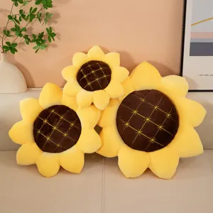 Bello cuscino di peluche girasole cuscino fiore morbido giocattolo decorazione dettaglio