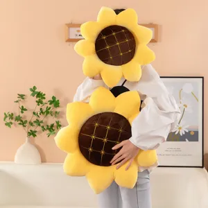 Cuscino in peluche girasole cuscino fiore carino giocattolo morbido per divano e letto.