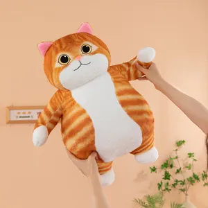 Fat orange cat plush toy cute stuffed animal doll soft pillow for kids gift home decor 1pc