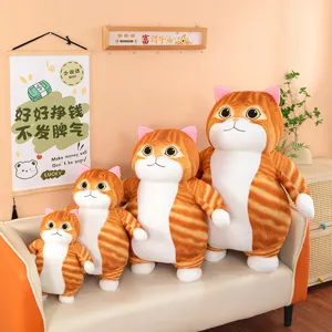 Cute funny striped cat plush toy doll home decoration soft stuffed pillow, nice gift.