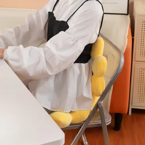 Comodo cuscino seduta e schienale in peluche girasole per sedia da ufficio e casa.