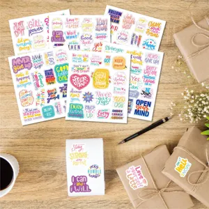 100PCS English inspirational quotes graffiti stickers waterproof DIY laptop water bottle