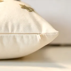 Canvas throw pillow cover with zipper, vintage style decorative sofa cushion cover for home.
