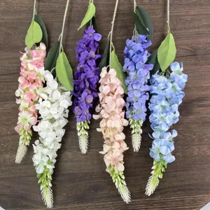 Fleur artificielle longue tige delphinium jacinthe decor maison mariage fete detail.