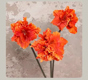 Kunstmatige PU clivia bloem herfsttint interieurdecor bloemstuk fotografie rekwisiet