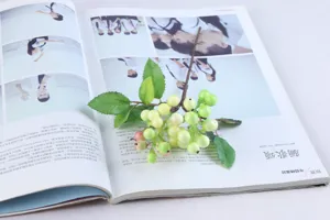 Medium single branch artificial Australian berries European style silk flower plant home decor