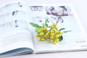 Artificial Australian berry single stem decorative flower for home decor detail view.