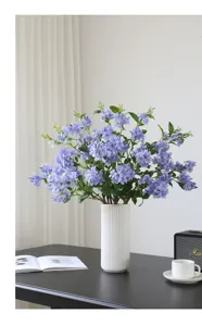 Artificial Blue Plumbago Hydrangea Flower Detail Home Decor Table Centerpiece Accent