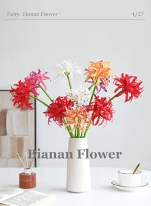 Bouquet di gigli di ragnatela artificiali fiori finti per decorazione tavolo casa